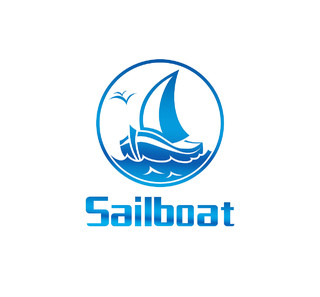 帆船标志logo模板帆船logo设计